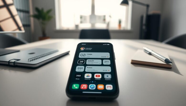productivity-focused phone layout