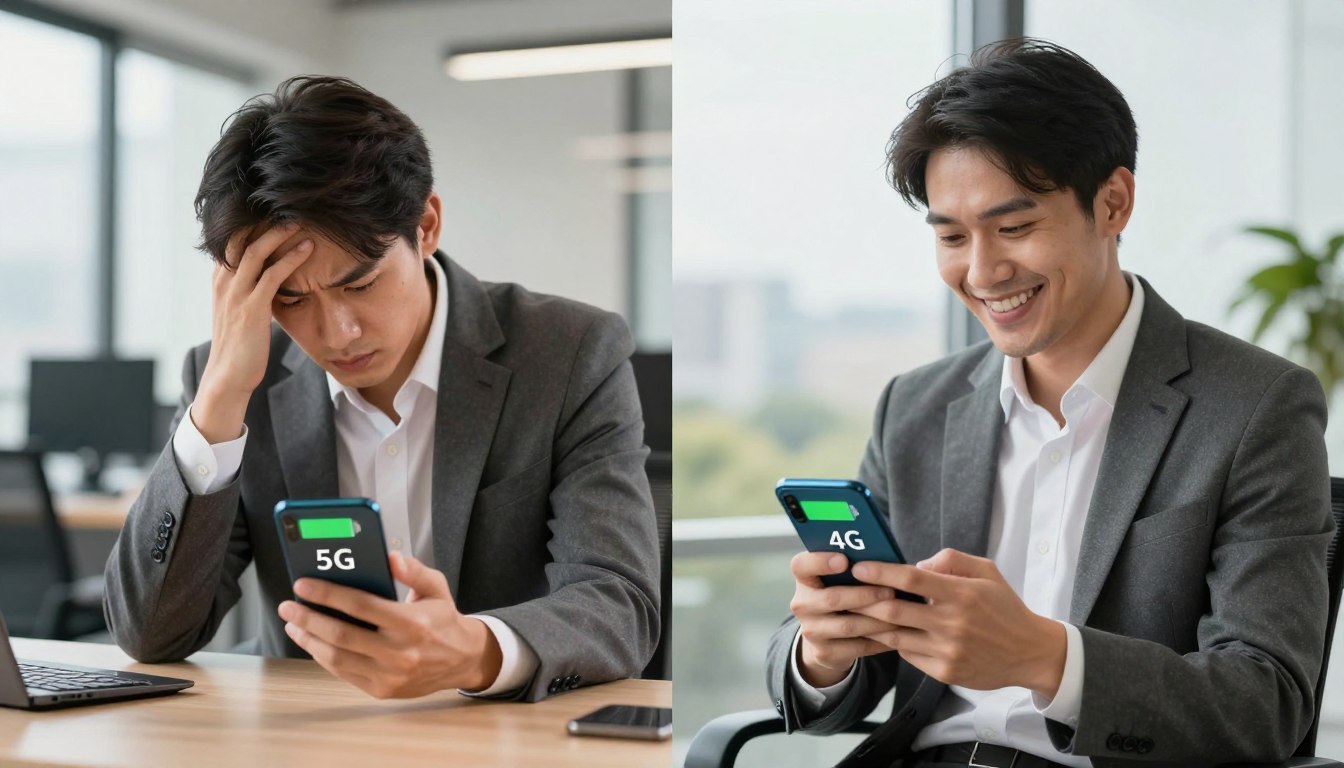 5g battery drain how much