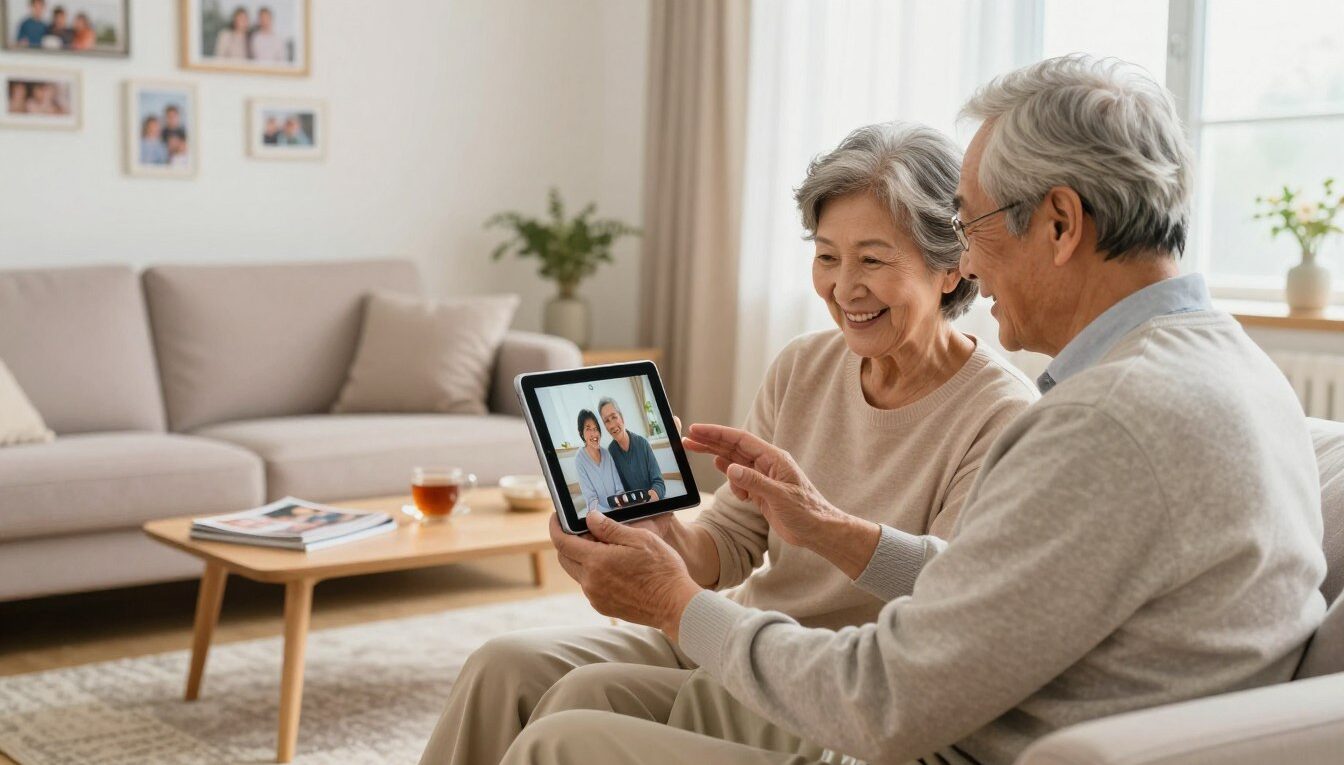 video calling seniors facetime whatsapp google meet